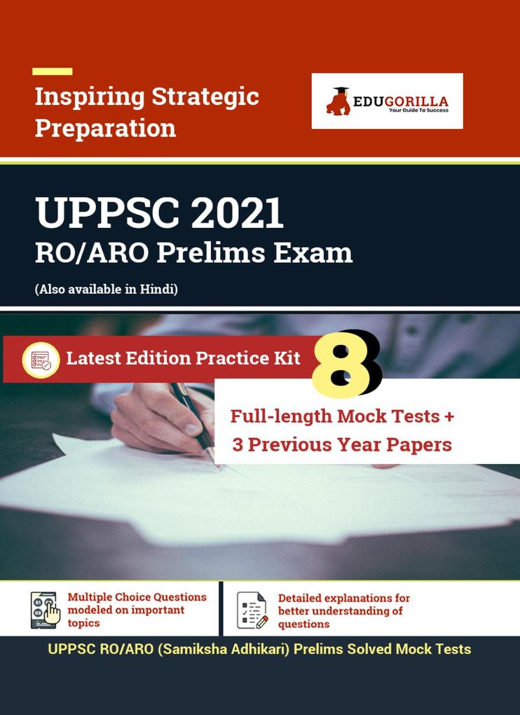 UPPSC RO/ARO Exam Preparation Book | 8 Full-length Mock Tests with 3 Previous Year Papers | Complete Preparation Kit for Review Officer / Assistant Review Officer