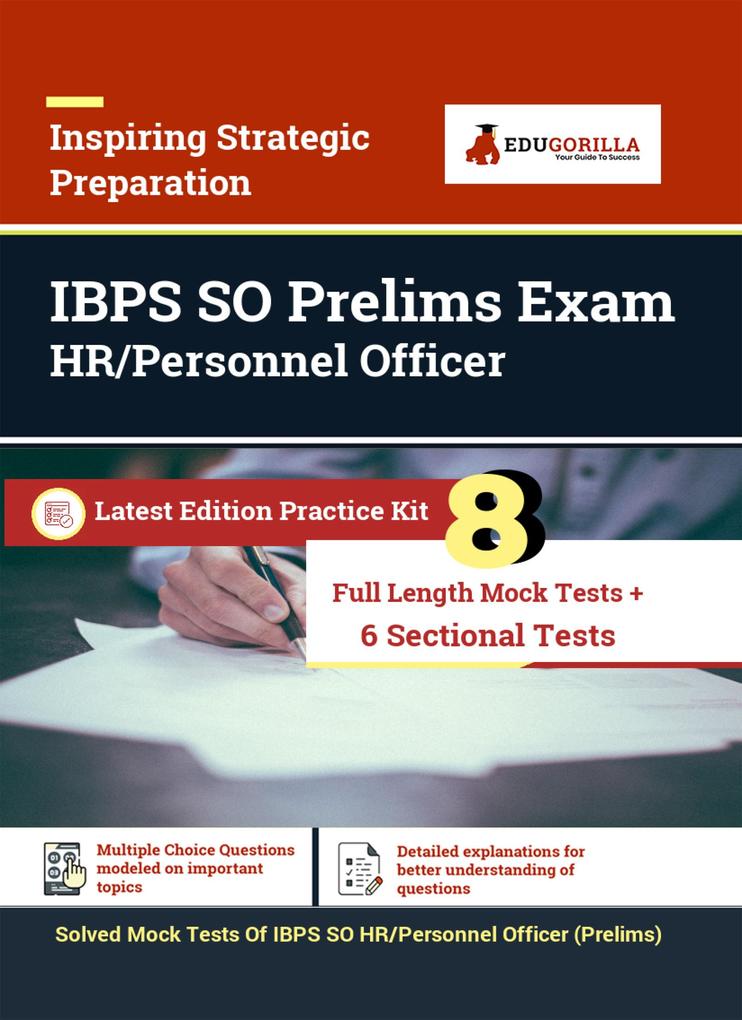 IBPS SO HR/Personnel Officer (Scale I) Prelims Exam Prep Book | 1500+ Solved Questions By EduGorilla Prep Experts