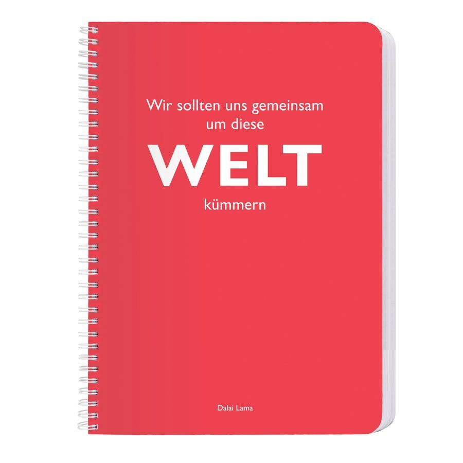 Image of Ringbuch A4 Wir sollten uns gemeinsam um diese Welt kümmern. (Dalai Lama)