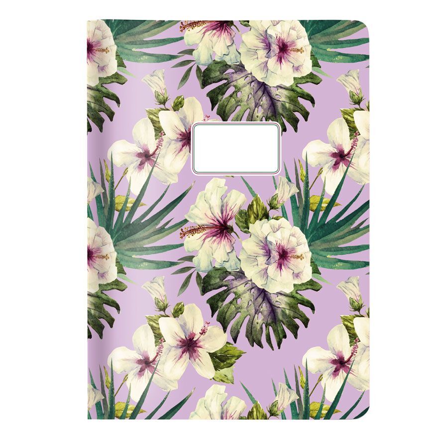 Image of Heft A4 punktkariert Hibiskus rose