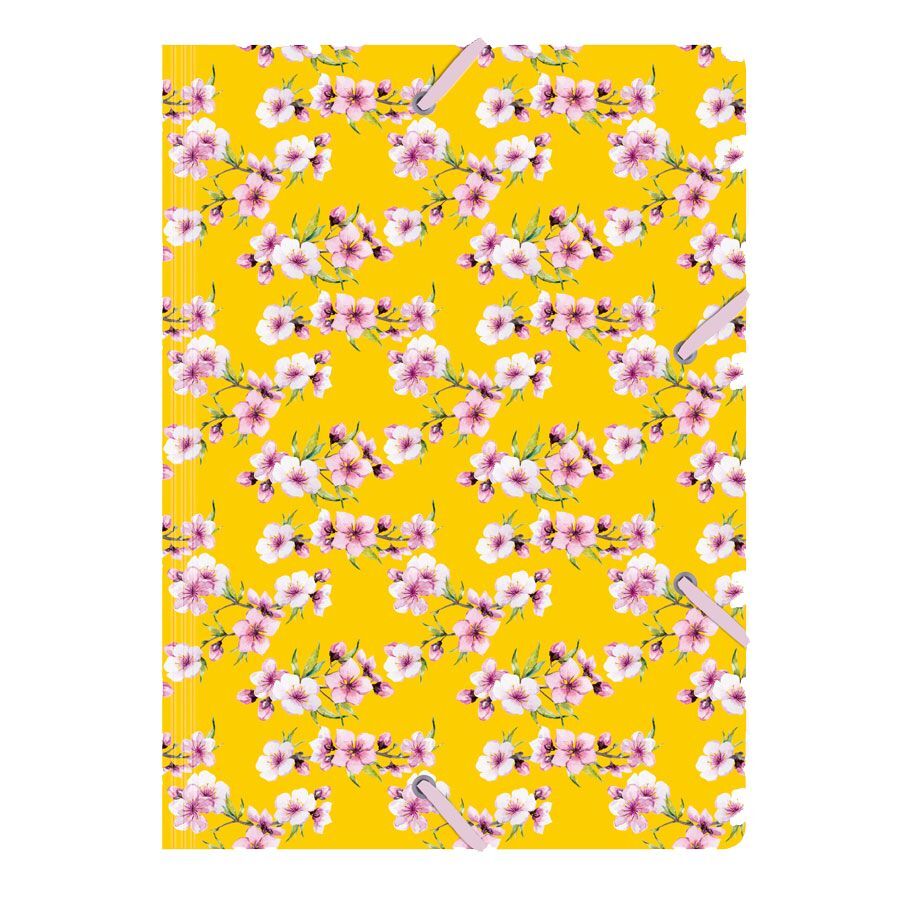 Sammelmappe de Luxe A4 Blüten gelb