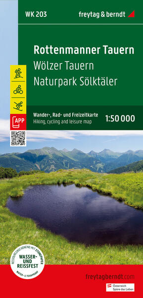 Rottenmanner Tauern Wander- Rad- und Freizeitkarte 1:50.000 freytag & berndt WK 203