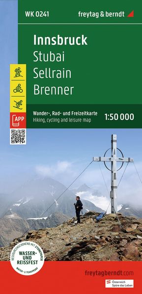 Freytag + Berndt Freytag & Berndt Wanderkarte Wk 0241 Innsbruck Stubai - Sellrain - Brenner 1, 50.000