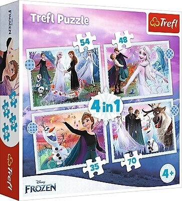 Image of Disney Frozen 4 in 1 Puzzle (Kinderpuzzle)