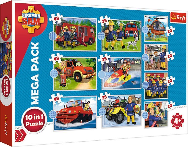 Image of Feuerwehrmann Sam 10 in 1 Puzzle (Kinderpuzzle)