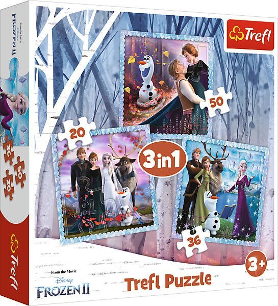 Image of Disney Frozen 3 in 1 Puzzle (Kinderpuzzle)
