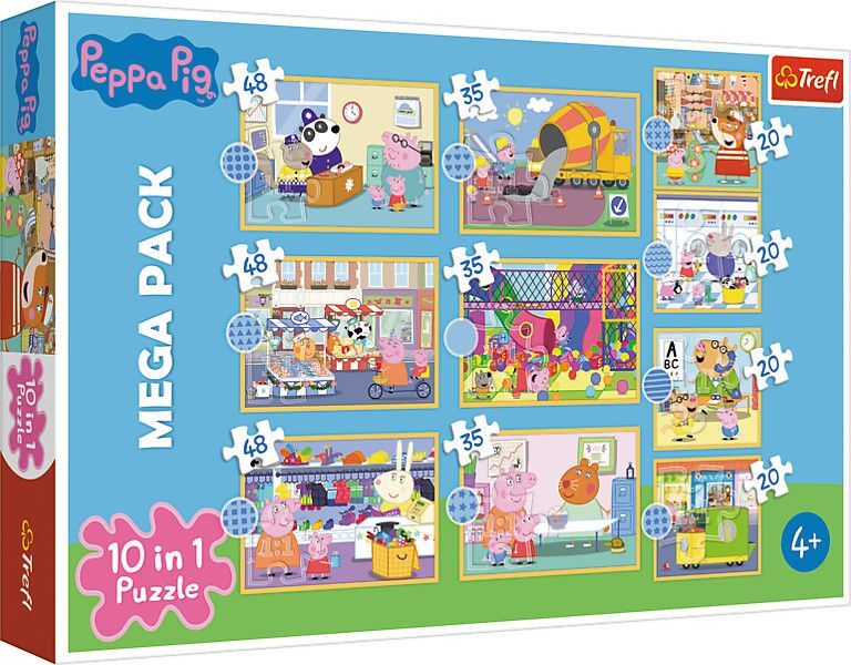 Image of Peppa Pig 10 in 1 Puzzle (Kinderpuzzle)