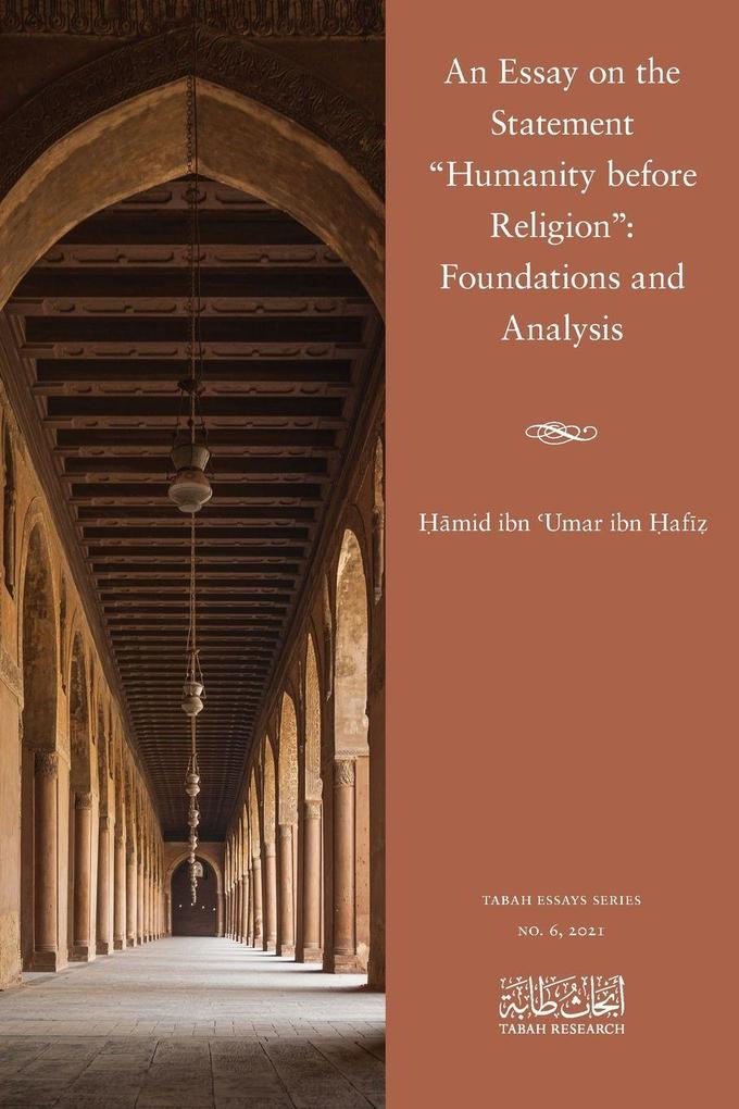 An Essay on the Statement 'Humanity before Religion'