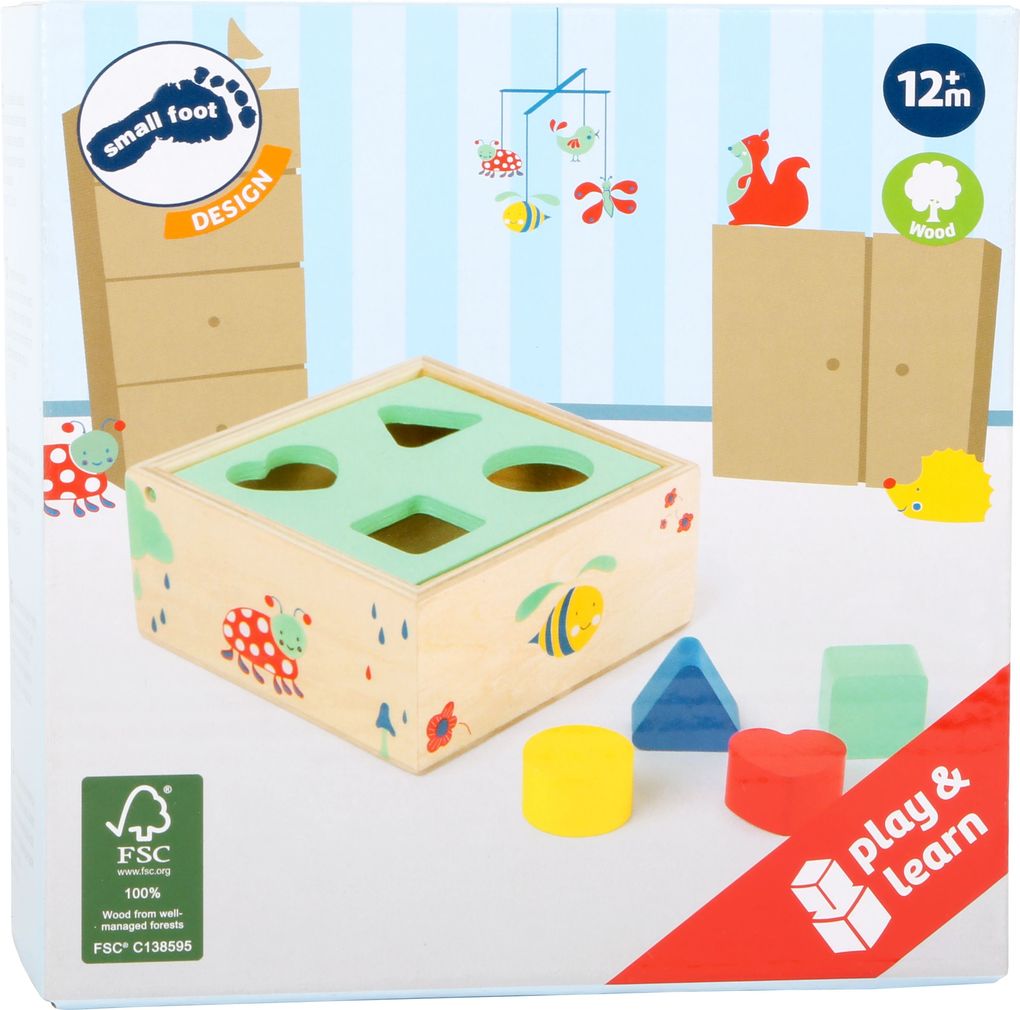 Image of Small Foot - Wooden Shape Sorter with Blocks Natur