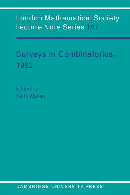 Surveys in Combinatorics 1993