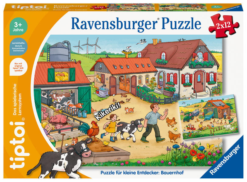 Ravensburger tiptoi 00136 Puzzle für kleine Entdecker: Bauernhof Puzzle für Kinder ab 3 Jahren für 1 Spieler