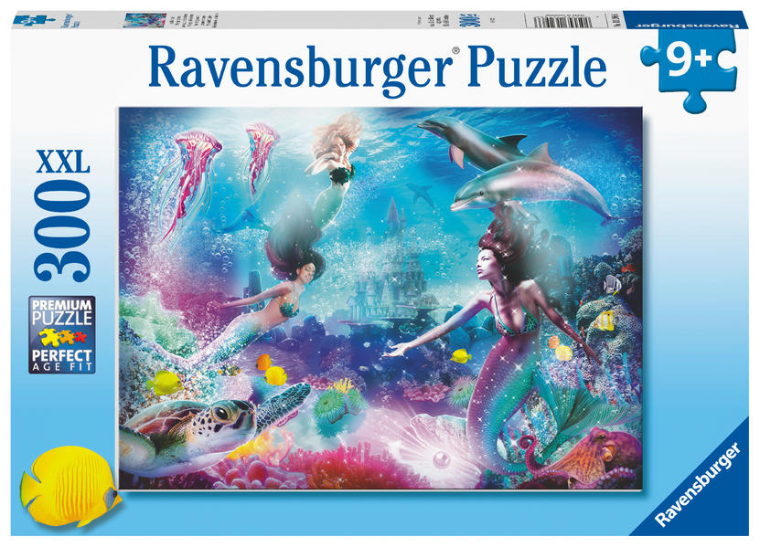 Ravensburger Kinderpuzzle - Im Reich der Meerjungfrauen - 300 Teile Puzzle für Kinder ab 9 Jahren