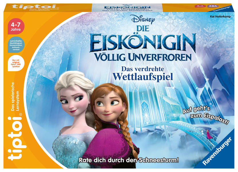 Image of Ravensburger 00116 - tiptoi® Disney Die Eiskönigin - Völlig Unverfroren: Das verdrehte Wettlaufspiel, Quiz-Spiel