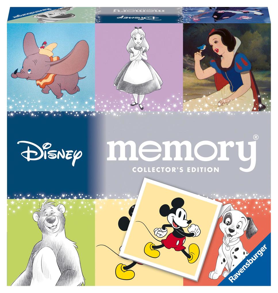 Ravensburger Collectors‘ memory® Disney - 27378 - Das weltbekannte Gedächtnisspiel mit wunderschönen funkelnden Bildkarten ein einzigartiges memory® für große und kleine Disney-Fans