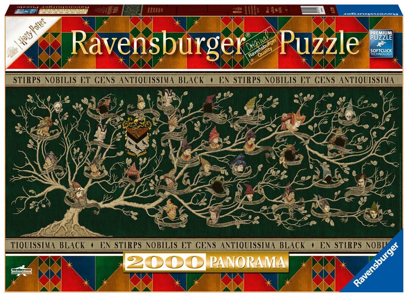 Image of Puzzle 17299 - Familienstammbaum - 2000 Teile Harry Potter Panorama Puzzle