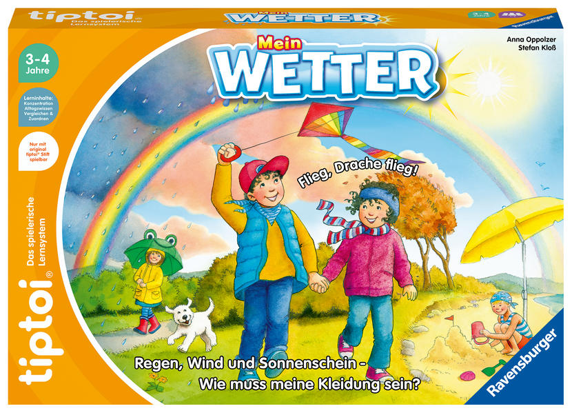 Image of Ravensburger tiptoi Spiel 00118 Mein Wetter - Lernspiel von Ravensburger ab 3 Jahren für 1-4 Spieler