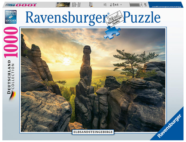 Image of Puzzle 17093 Erleuchtung - Elbsandsteingebirge Deutschland Collection 1000 Teile Puzzle