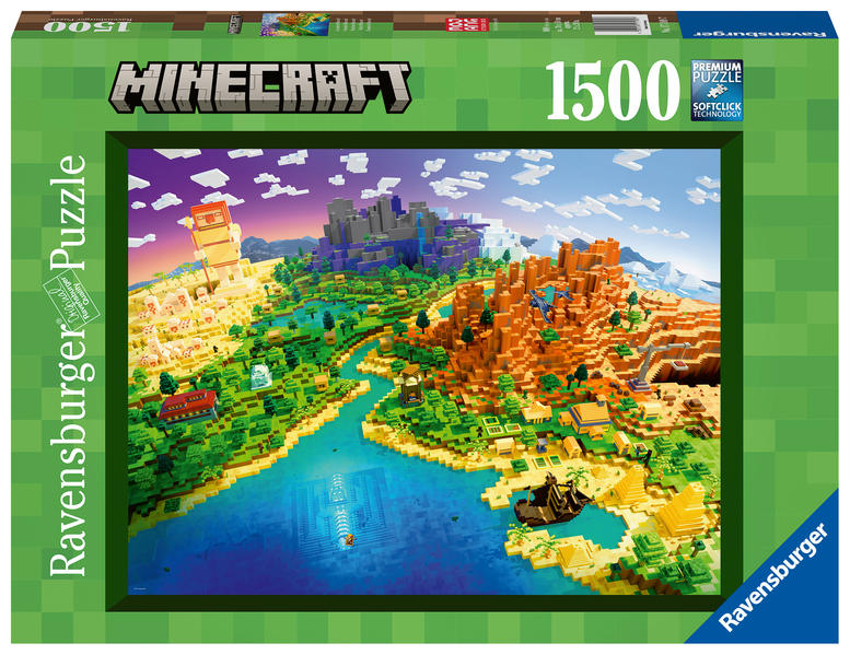 Image of Ravensburger Puzzle 17189 - World of Minecraft - 1500 Teile Minecraft Puzzle für Erwachsene und Kinder ab 14 Jahren