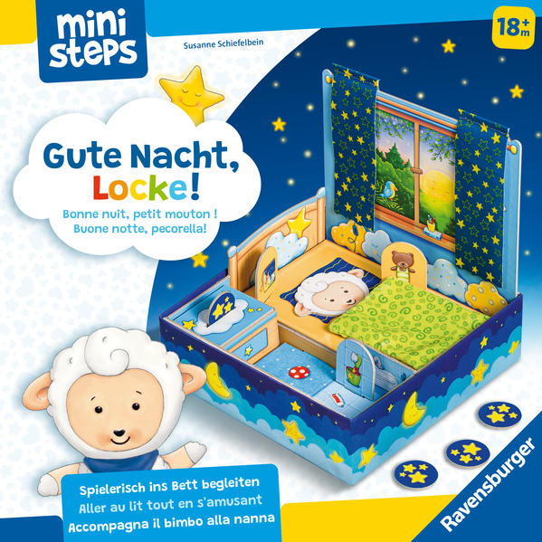 Image of Ravensburger ministeps 4196 Gute Nacht Locke! - Spielerisch ins Bett begleiten - Für ein entspanntes Einschlaf-Ritual Spielzeug ab 18 Monate