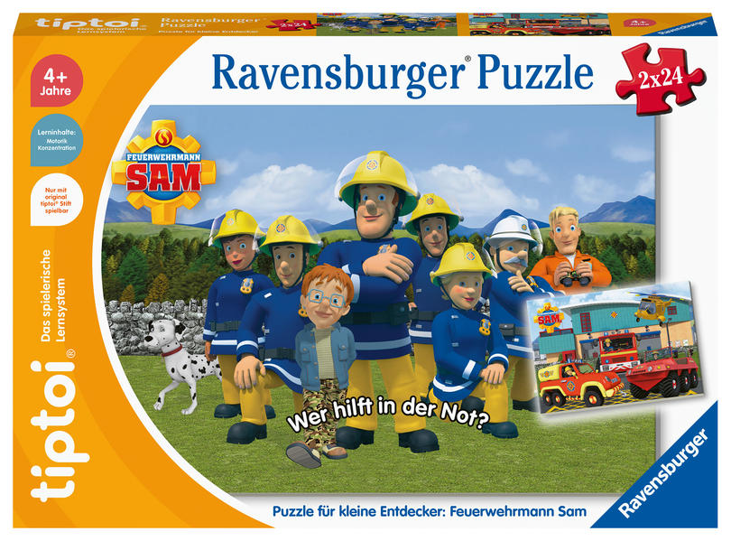 Ravensburger tiptoi Puzzle 00139 Puzzle für kleine Entdecker: Feuerwehrmann Kinderpuzzle für Kinder ab 4 Jahren für 1 Spieler