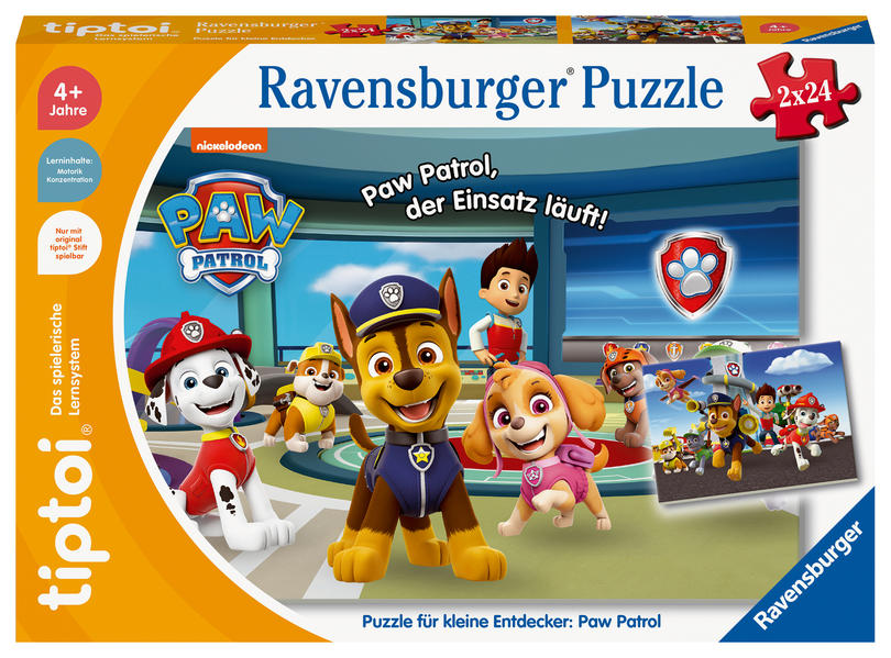 Ravensburger tiptoi Puzzle 00135 Puzzle für kleine Entdecker: Paw Patrol Kinderpuzzle für Kinder ab 4 Jahren für 1 Spieler