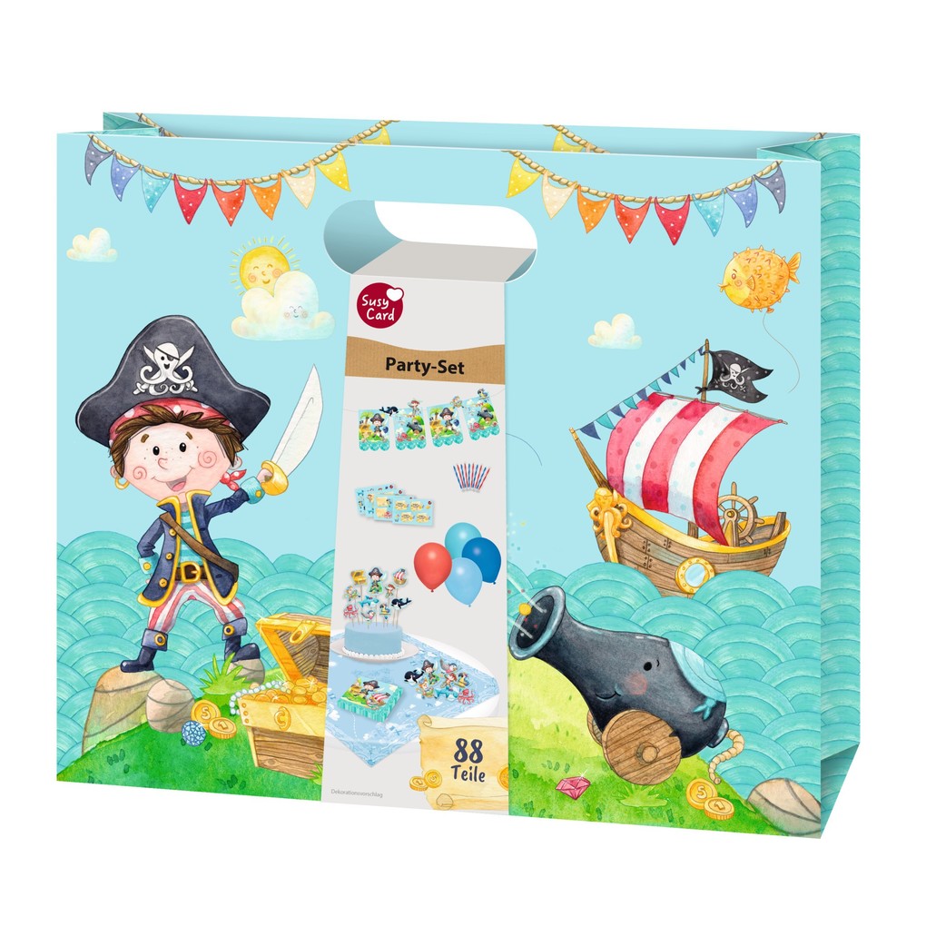 Susy Card 40050577 - Party-Tasche Mermaid Set groß 12-teilig
