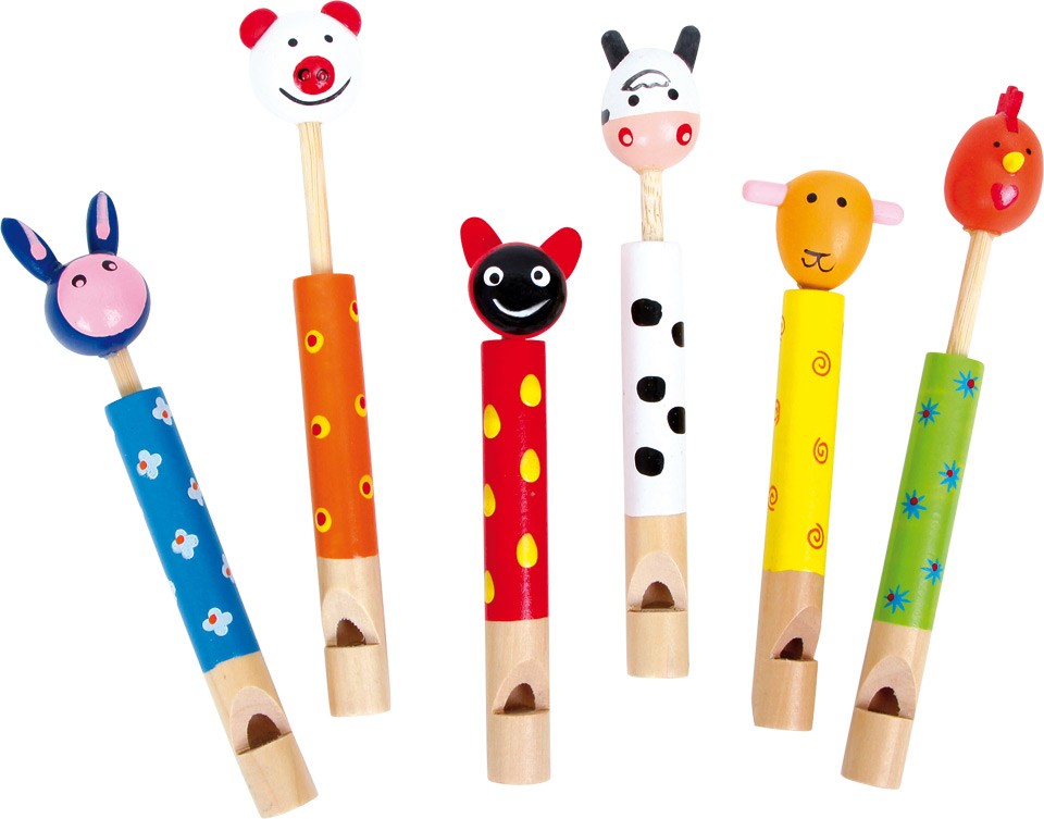 small foot 7744 - Flöten Tiere aus Holz 6er Set