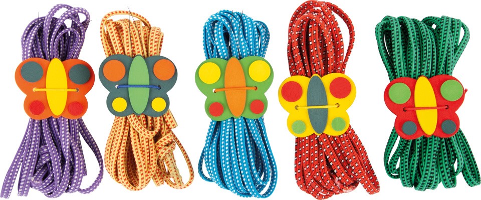 small foot 1814 - Gummitwist Schmetterlinge 200cm 5er Set