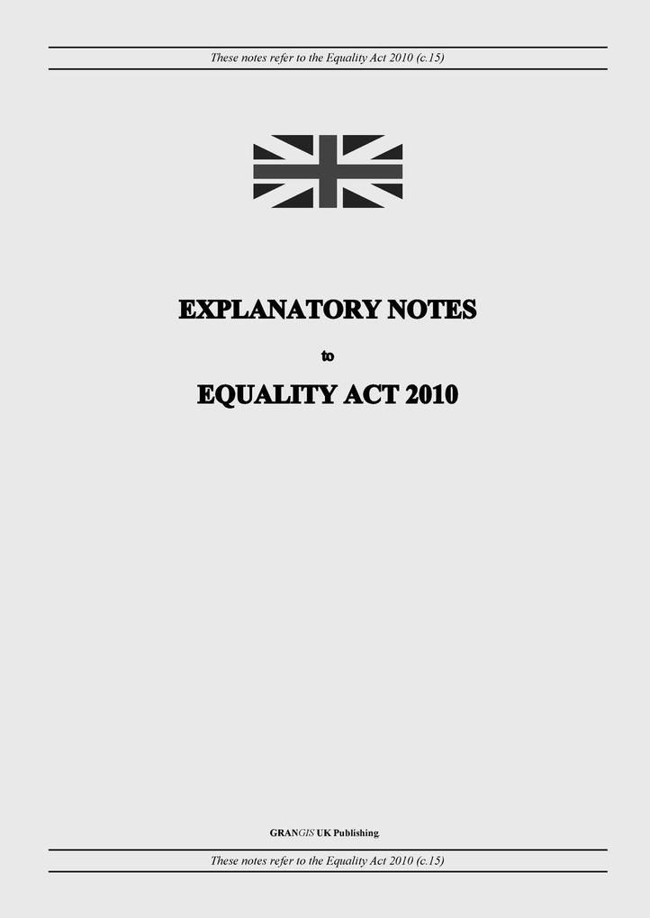 Explanatory Notes to Equality Act 2010