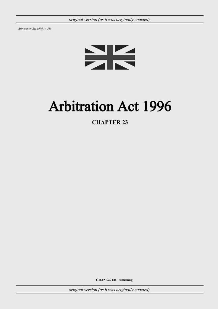 Arbitration Act 1996 (c. 23)