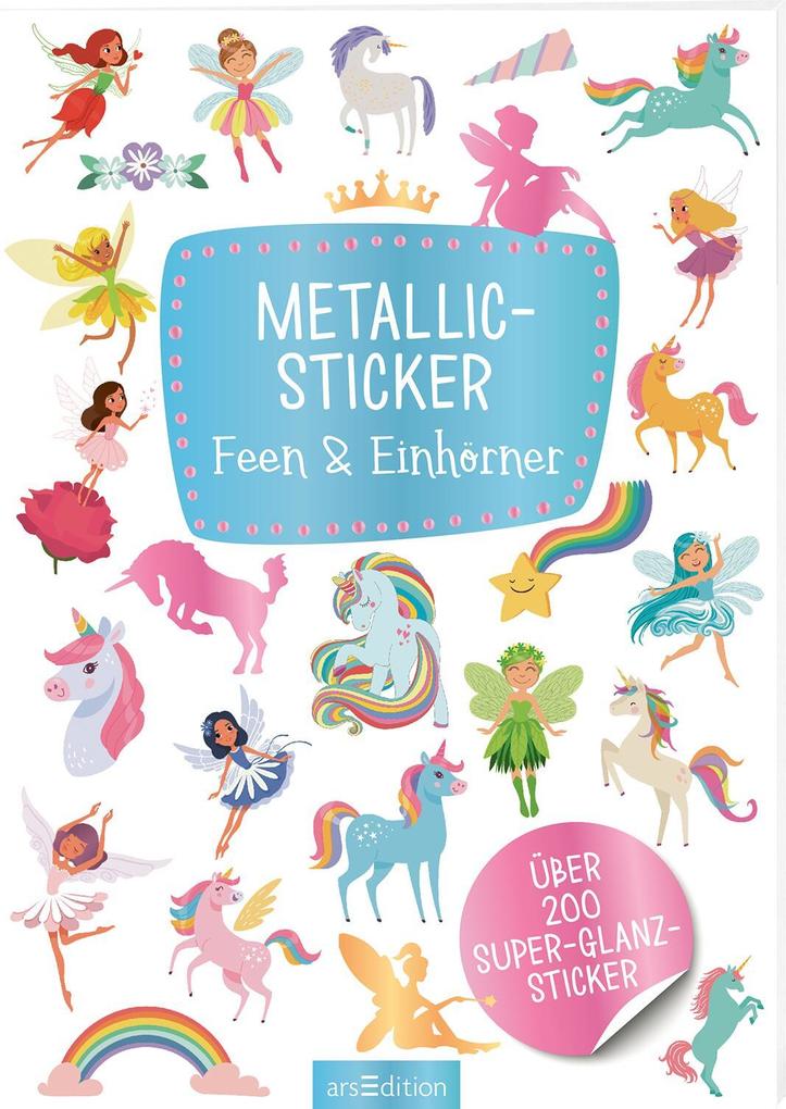 Metallic-Sticker - Feen & Einhörner