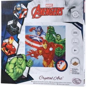 Craft Buddy CAK-MCU940M - Crystal Art Canvas Kit Marvel Superheros 30x30 cm Diamond Painting Keilrahmen-Set