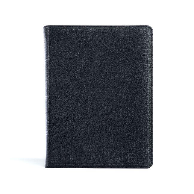 CSB Pastor's Bible Verse-By-Verse Edition Holman Handcrafted Collection Black Premium Goatskin