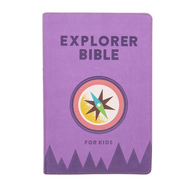 CSB Explorer Bible for Kids Lavender Compass Leathertouch Indexed