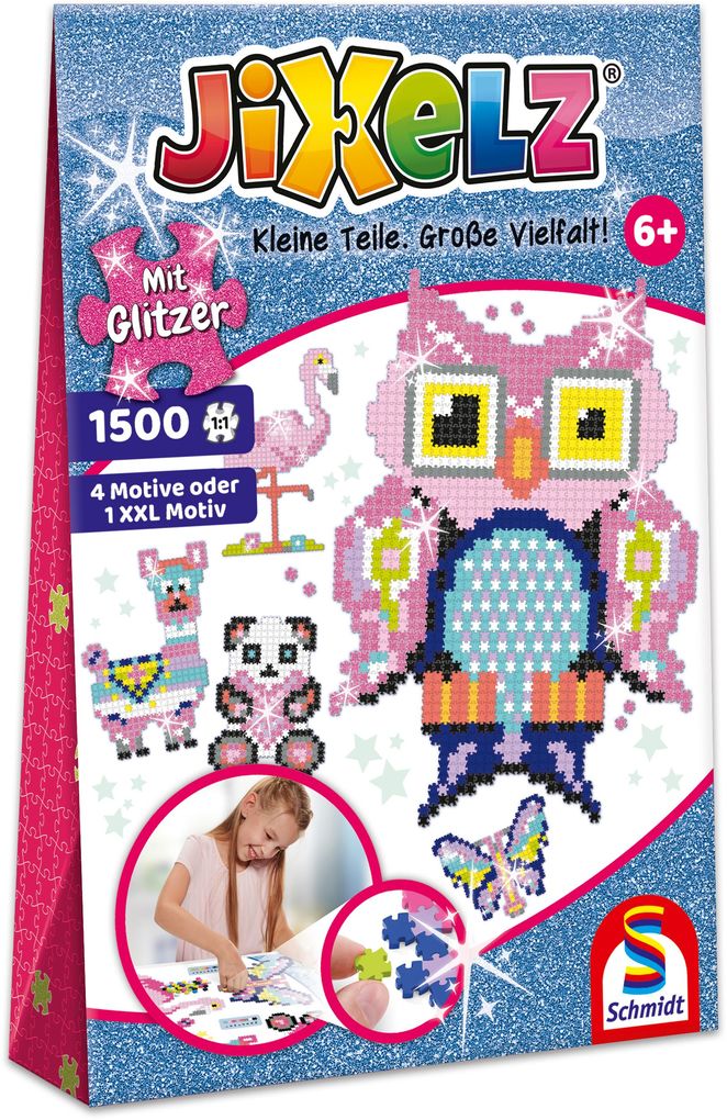 Image of Schmidt Spiele Glitzerpuzzle "Tierische Glücksbringer", 1500 Teile