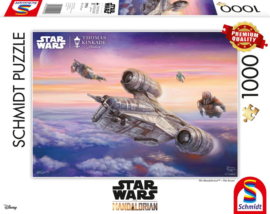 Image of Schmidt 59954 - Thomas Kinkade, Star Wars, The Mandalorian-Die Eskorte, Puzzle, 1000 Teile