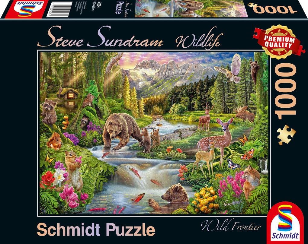 Image of Schmidt 59964 - Steve Sundram, Wildlife, Wild Frontier, Wildtiere am Waldesrand, Puzzle, 1000 Teile