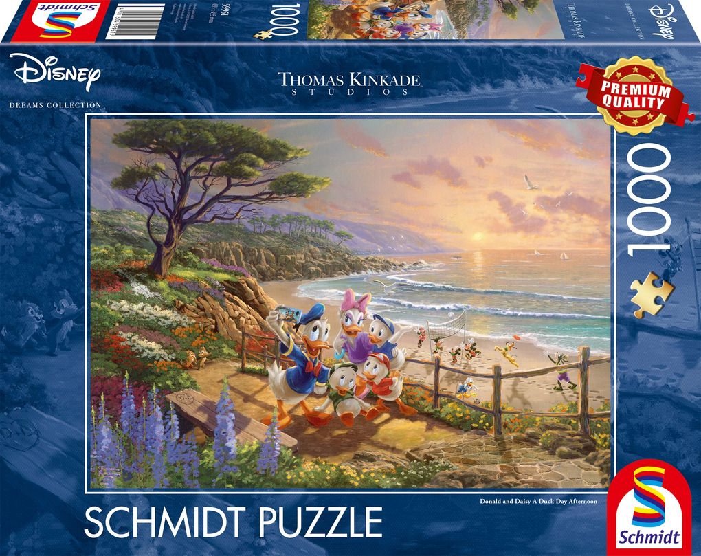 Image of Schmidt 59951 - Thomas Kinkade, Disney Donald and Daisy A Duck Day Afternoon, Puzzle, 1000 Teile