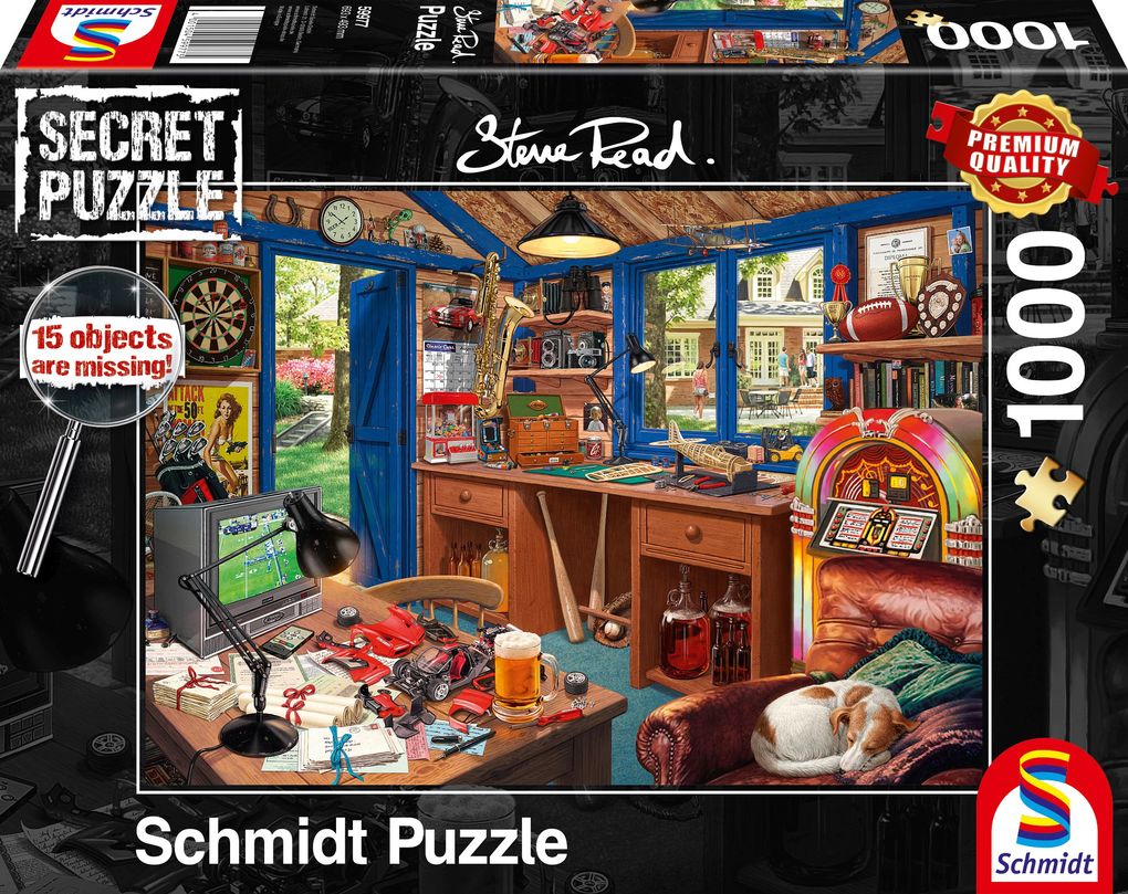 Image of Schmidt Spiele Secret-Puzzle "Vaters Werkstatt", Steve Read, 1000 Teile