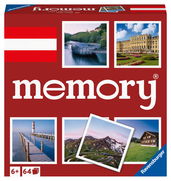 Ravensburger memory® Österreich - 20884 - der Spieleklassiker mit Bildern aus Österreich Merkspiel für 2 - 8 Spieler ab 6 Jahren
