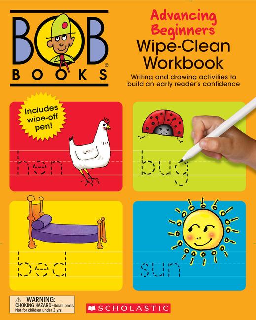 Bob Books - Wipe-Clean Workbook: Advancing Beginners Phonics Ages 4 and Up Kindergarten (Stage 2: Emerging Reader)
