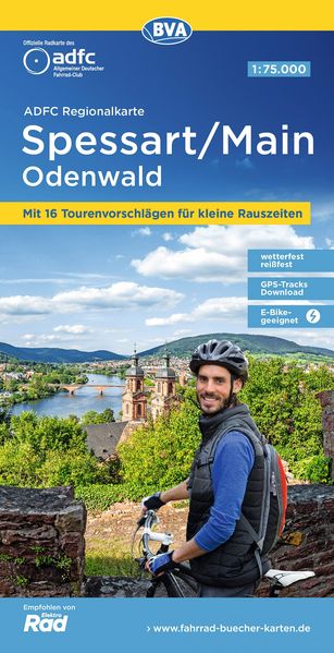ADFC-Regionalkarte Spessart/Main/Odenwald 1:75.000 mit Tagestourenvorschlägen reiß- und wetterfest E-Bike-geeignet GPS-Tracks Download