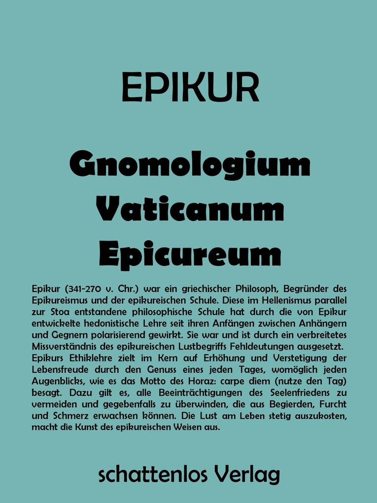 Gnomologium Vaticanum Epicureum