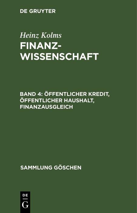 Öffentlicher Kredit öffentlicher Haushalt Finanzausgleich