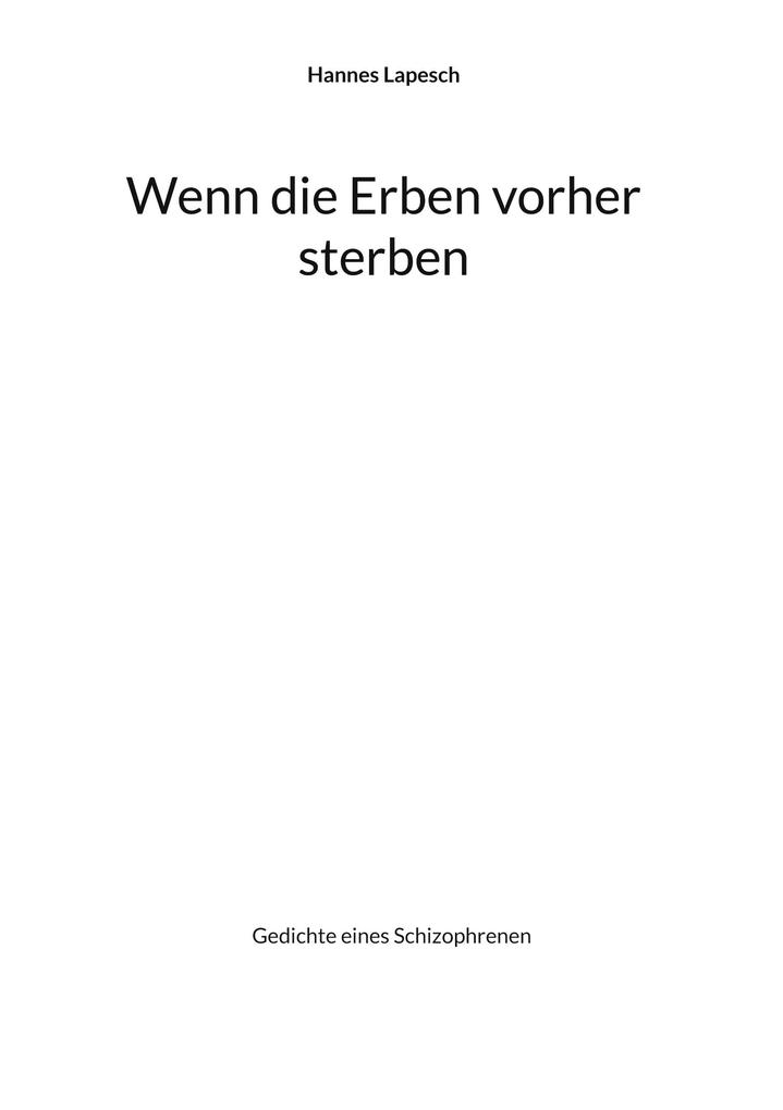 Image of Wenn die Erben vorher sterben