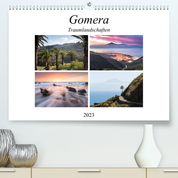 Gomera Traumlandschaften (Premium hochwertiger DIN A2 Wandkalender 2023 Kunstdruck in Hochglanz)