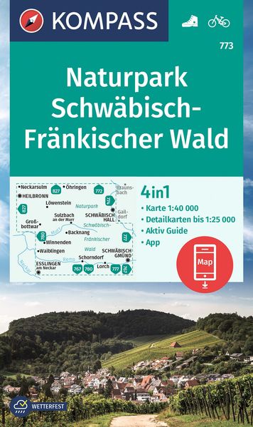 KOMPASS Wanderkarte 773 Naturpark Schwäbisch-Fränkischer Wald 1:40.000