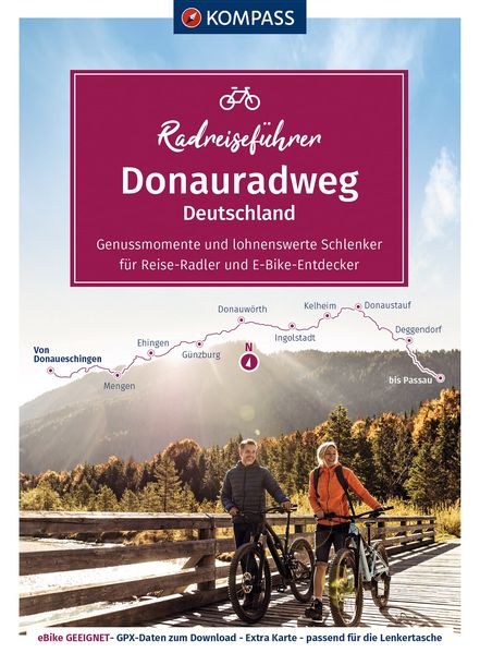 KOMPASS Radreiseführer Donauradweg Deutschland