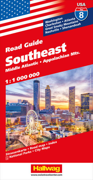 Southeast Middle Atlantic Appalachian Mts. Nr. 08 USA Road Guide 1:1 Mio.