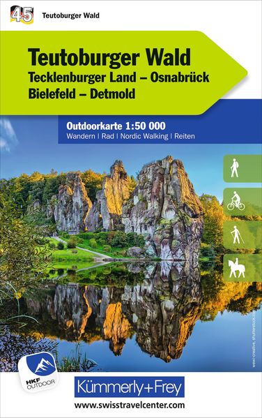 Kümmerly+Frey Outdoorkarte Deutschland 45 Teutoburger Wald 1:50.000